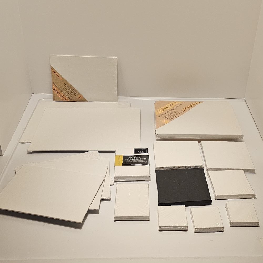 LAST CHANCE: Bundle of 19 Canvas for Painting, NWT & NWOT